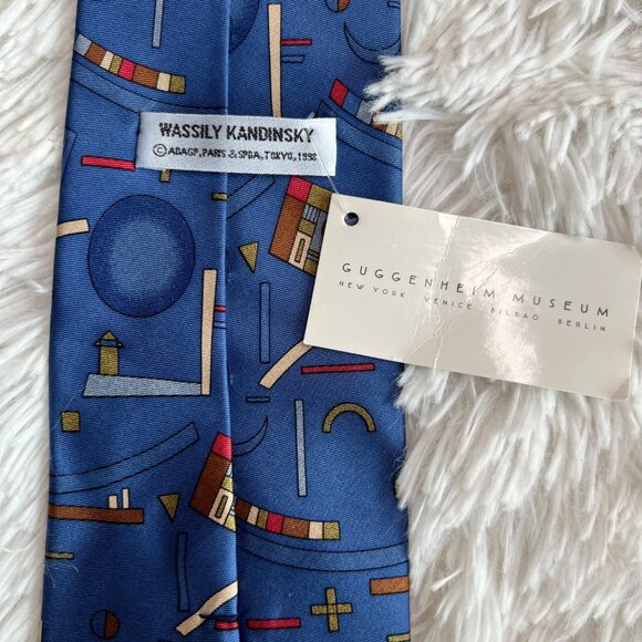 NWT Guggenheim Museum Wassily Kandinsky 100% Silk Modern Tie Y2K - Picture 4 of 7
